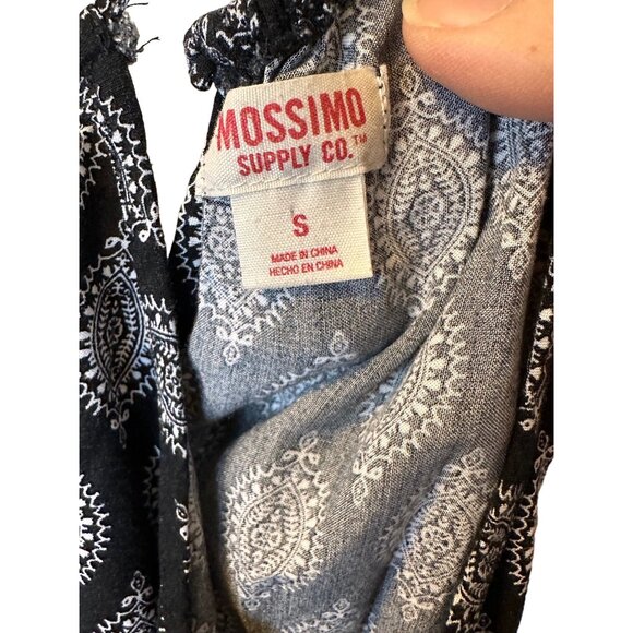 🌸3/$15🌸Black and White Boho Romper V-Neck Sz Small - Picture 7 of 8